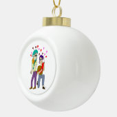 Schwanz Liebe Keramik Kugel-Ornament (Rechts)