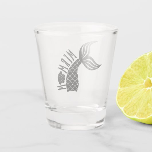 Schwanz Mermaid Schnapsglas (Rückseite)