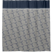 Schwanz Nautic Whale Art Duschvorhang (Vorderseite)