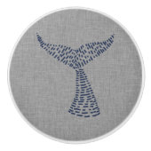 Schwanz Nautic Whale Art Keramikknauf (Vorderseite)