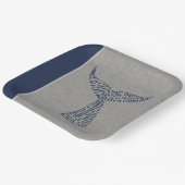 Schwanz Nautic Whale Art Pappteller (Gewinkelt)