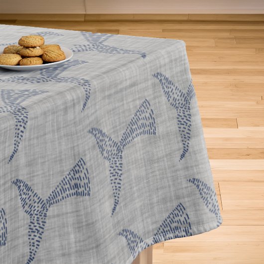 Schwanz Nautic Whale Art Tischdecke