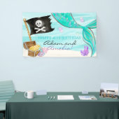 Schwanz Pirate und Mermaid zum Geburtstag Banner (Messeveranstaltung)