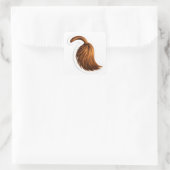 Schwanz Schwanz auf dem Quadratischer Aufkleber (Tasche)