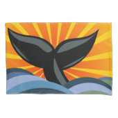 Schwanz und Meereswellen Kissenbezug (Vorderseite-Links)