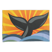 Schwanz und Meereswellen Kissenbezug (Vorderseite-Rechts)