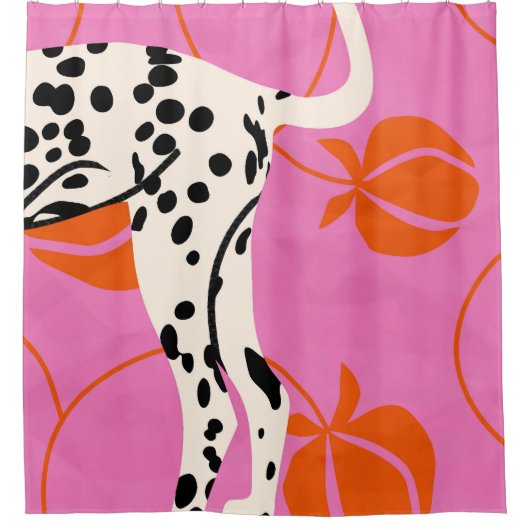 Schwanz und Textur Duschvorhang (Vorderseite)