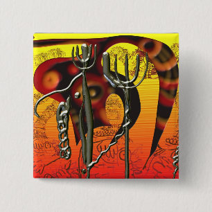 Schwanz und Tridents Button