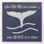 Schwanz von Walen mit Grafiken Glasuntersetzer (Vorderseite)