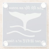 Schwanz von Walen mit Grafiken Glasuntersetzer (Rückseite)