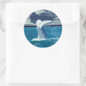 Schwanz von Whale - Argentinien Runder Aufkleber (Tasche)
