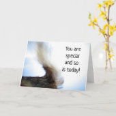 SCHWANZ WAGGING EVENT "ABSCHLUSS" KARTE (Gelbe Blume)