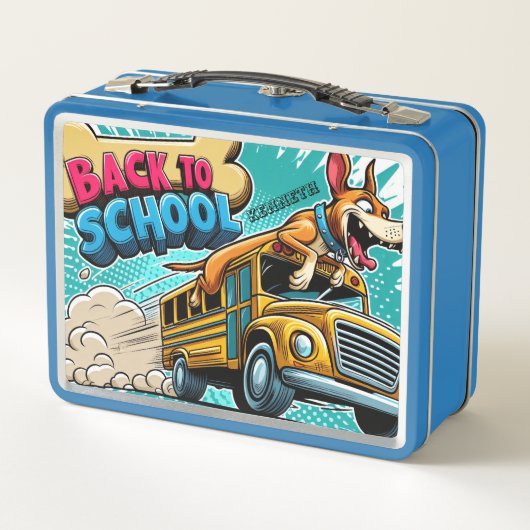 Schwanz-Wagner-Schultag Metall Brotdose (Rückseite)