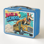 Schwanz-Wagner-Schultag Metall Brotdose (Vorderseite)