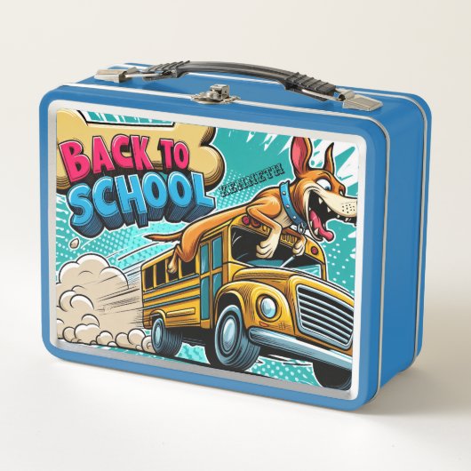 Schwanz-Wagner-Schultag Metall Brotdose (Vorderseite)