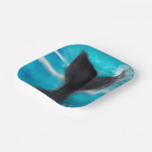 Schwanz Whale Wasserfarbe Pappteller (Gewinkelt)