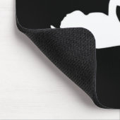 Schwänze aus Schwarz und Weiß-Liebe Mousepad (Ecke)