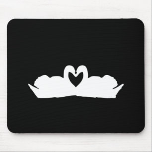 Schwänze aus Schwarz und Weiß-Liebe Mousepad