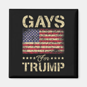 Schwänze für die amerikanische Fahne der Trump-US  Magnet