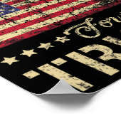 Schwänze für die amerikanische Fahne der Trump-US  Poster (Ecke)
