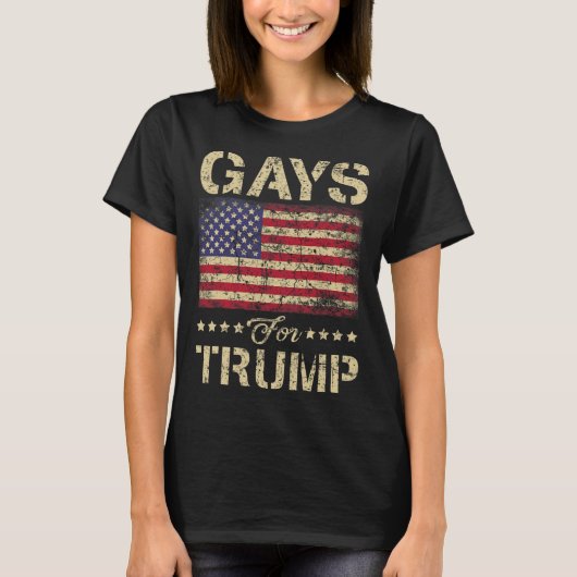 Schwänze für die amerikanische Fahne der Trump-US T-Shirt (Vorderseite)