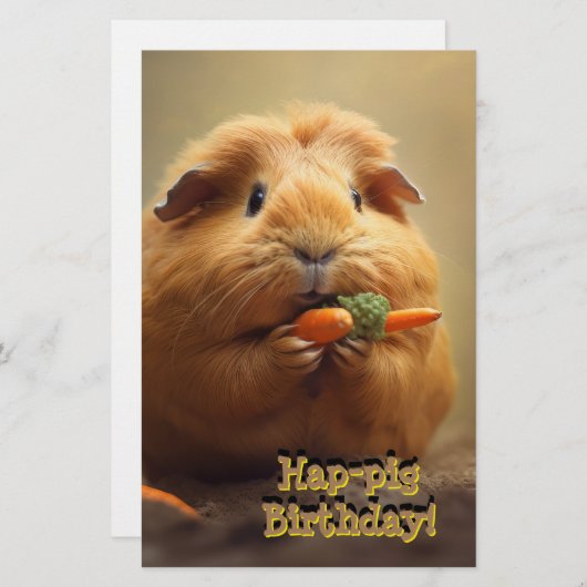 Schwänze Geburtstag! Briefpapier (Vorne/Hinten)