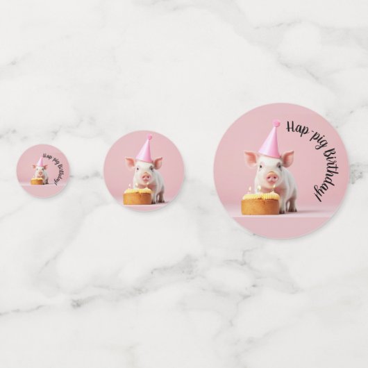 Schwänze Geburtstag! Konfetti (Vorderseiten)