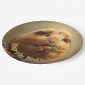 Schwänze Geburtstag! Pappteller (Schrägansicht)