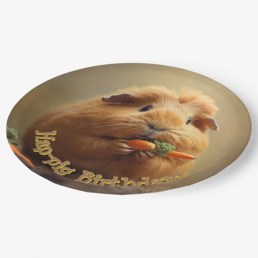 Schwänze Geburtstag! Pappteller (Schrägansicht)