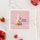 Schwänze Geburtstag! Serviette (Beispiel)