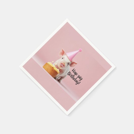 Schwänze Geburtstag! Serviette (Ecke)