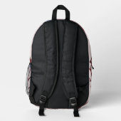 Schwänze gegen ein rosa Feld Bedruckter Rucksack (Rückseite)