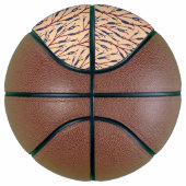 Schwänze gegen Pfirsichhintergrund Basketball (Rechts)