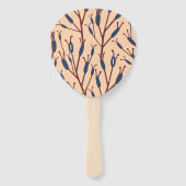 Schwänze gegen Pfirsichhintergrund Fächer (Rückseite)