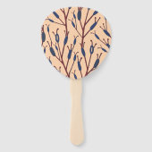 Schwänze gegen Pfirsichhintergrund Fächer (Vorderseite)