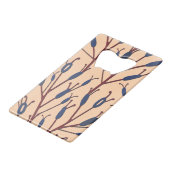 Schwänze gegen Pfirsichhintergrund Geldbeutel Flaschenöffner (Vorderseite Schrägansicht)