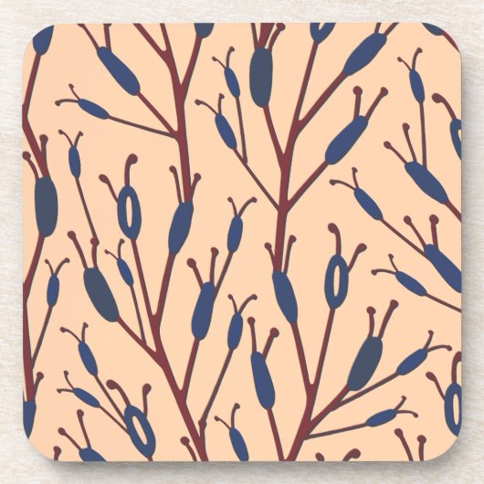 Schwänze gegen Pfirsichhintergrund Getränkeuntersetzer (Vorderseite)