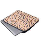 Schwänze gegen Pfirsichhintergrund Laptopschutzhülle (Vorne Knopf)