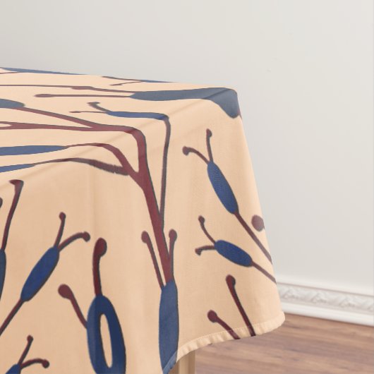 Schwänze gegen Pfirsichhintergrund Tischdecke (Beispiel)