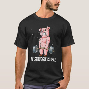 Schwänze-Gewicht Training der Kampf ist real T-Shirt