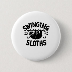 Schwänze hängen in der Aufkleber Button