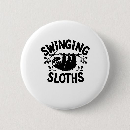 Schwänze hängen in der Aufkleber Button (Vorderseite)