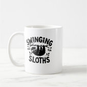 Schwänze hängen in der Aufkleber Kaffeetasse (Links)