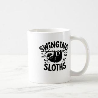 Schwänze hängen in der Aufkleber Kaffeetasse