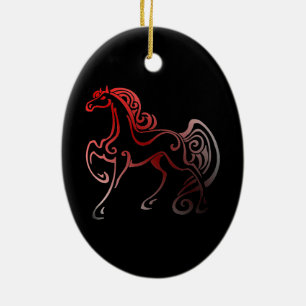 Schwänze Keramikornament