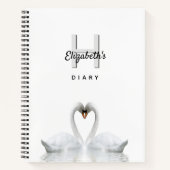 Schwänze Liebe, weißes Monogramm Notizblock (Vorderseite)