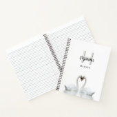Schwänze Liebe, weißes Monogramm Notizblock (Innenseite)