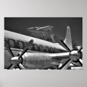 Schwänze und Propeller in Schwarz und Weiß Poster (Vorne)
