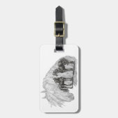 Schwänze von Black Friesian Horses Manes Gepäckanhänger (Vorderseite vertikal)