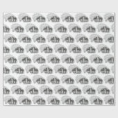 Schwänze von Black Friesian Horses Manes Geschenkpapier (Flach)